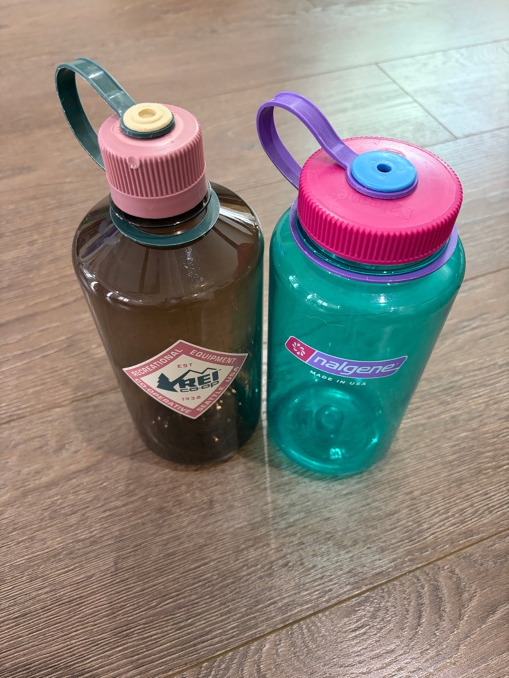 Set of Nalgene water bottles